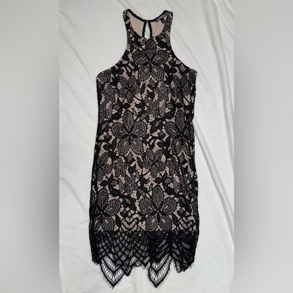Express Lace High Neck Dress